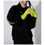 パーカー ダメージロゴフーディー 