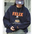 スウェット メンズ 「FELIX」別注 フェリックス ヴィンテージライクデザイン ビッグシルエット裏起毛スウェット