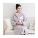 ガウン 「 もふもふmiffy 着る毛布 」ルームウェア 前開き  あったか 温活 ミッフィー / M L LL レディース