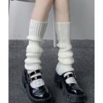  гетры [float] ребра вязаный одноцветный гетры / нога покрытие [50cm] женский 