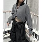 カーディガン レディース 「LVEU.」ピンデザインダメージカーディガン / トップス ニット カーディガン カーデ ピン 安全ピン ダメージ クロッ