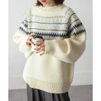 ニット セーター ノルディック柄ニット レディース