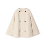 ショッピングショート トレンチコート コート ランダムウール カラーレスショートトレンチコート レディース