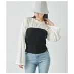 tシャツ 両サイドスリットレースロ�