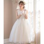 ドレス 発表会 卒園式 入学式 ケミカルレースとスパンコールチュールのドレス キッズ 子供服 女の子