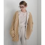 カーディガン アシンメトリーオーバーニットカーディガン レディース