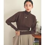 ニット セーター コルセットウエストニットトップス レディース