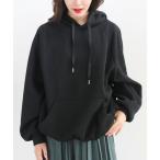 パーカー 裏起毛ビッグプルパーカーチュニック レディース