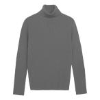 ニット セーター 袖パールタートルネックリブニット レディース