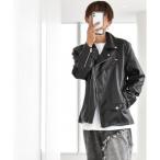 革ジャン ライダース ヴィンテージPUレザーWライダース メンズ レディース