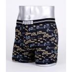 ボクサーパンツ PUMA プーマ 大人用 ポリベア ボクサーパンツ 前開き ブランドロゴ ラバープリント 総柄 快適インナー トランクス 肌着 下着