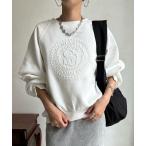 トップス 「WEB限定」 裏起毛エンボスロゴトップス