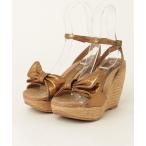 [GAIMO] лента каблук сандалии 37 Gold женский 