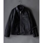 ショッピングライダース ジャケット ライダースジャケット メンズ sheepskin leather trucker Jacket/羊革製トラッカージャケット