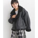 レザージャケット ライダース ボア切り替えジャケット レディース