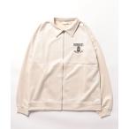 ブルゾン アウター 「UNIIT/ユニット」フェイクスエード　 ワンポイント刺繍　 フルジップブルゾン　コーチジャケット メンズ レディース