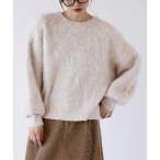 ニット セーター メランジモヘア ニットプルオーバー レディース