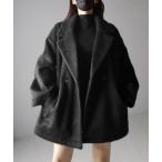 コート チェスターコート 「 ３color 」オーバーサイズシャギーメルトンミドルコート レディース