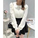 ニット セーター 2WAY配色襟ケーブルニット「ZOZOTOWN限定アイテム」 レディース