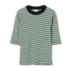 tシャツ Tシャツ レディース MILLER / パネルリブ 5分袖 Tシャツ