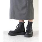 ブーツ BUENO （ブエノ） / 本革 厚底レースアップブーツ レザーミドルブーツ Z6405 レディース