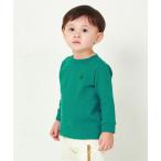 tシャツ シルエットベア刺繍長袖Tシャツ キッズ 子供服 男の子 女の子