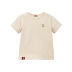 tシャツ シルエットベアワッフル半袖Tシャツ キッズ 子供服 男の子 女の子