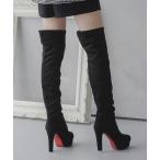 ショッピングニーハイ ブーツ スエードサイハイブーツ/23607 レディース