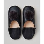 ショッピングモロッコ スリッパ 「vie polie」ポンポンバブーシュ/341521