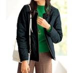 ジャケット ノーカラージャケット パイピング使い中わたノーカラージャケット レディース