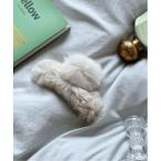 ヘアクリップ 「 BARELY BLUE / ベアリーブルー 」 ラビットファー ヘアクリップ