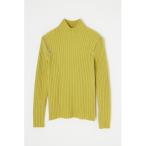 ニット セーター THROW SHOULDER ZIP OPEN RIB MG TOPS ショルダー ジップ オープン リブ ミドルゲージ トップス