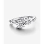 ショッピングバンド 指輪 リング スパークリング オーバーラッピング バンド リング （シルバー） レディース