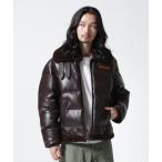 ショッピングレザー ダウンジャケット ダウン LEATHER DOWN BOMMER JACKET / レザー ダウン ボマー ジャケット / AVIREX / アヴィレ