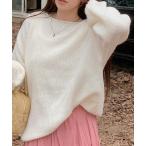 ニット セーター ゆるニットプルオーバー レディース