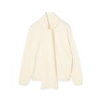 ニット セーター スーパーエクストラファインウール ボウタイプルオーバー レディース