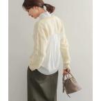 ニット セーター アラン柄バックシャツプルオーバー レディース