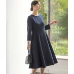 ワンピース 「KUMIKYOKU NAVY」コンフォータブルドレープ フレアワンピース