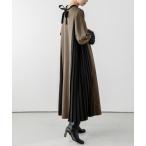 ワンピース プリーツ切換えワンピース