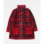 パジャマ ルームウェア キッドブルー -23シャギータータンチェック -長袖ガウン -KNVJ575 -kidblue レディース