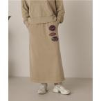 スカート FADE WASH WAPPEN SKIRT/フェイドウォッシュ ワッペンスカート