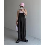 サロペット オーバーオール Beginners salopette / ビギナーズサロペット，スクエアネック，ワイドシルエット レディース