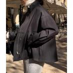 ブルゾン アウター スタンドカラーショートブルゾン レディース