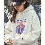 パーカー 「Disney Villains」別注 ディズニー ヴィランズ ピグメント加工 ヴィンテージライクデザインビッグ裏起毛パーカー レディース