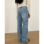 ジーンズ デニム デニムパンツ ルーズカーゴデニムパンツ レディース