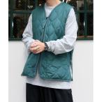 ダウンベスト ベスト TAION/タイオン MILITARY W-ZIP V NECK DOWN VEST ミリタリー Vネックジップ ダウンベスト