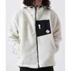 コート ジャケット シープボアセミルーズシルエットZIPパーカー メンズ レディース