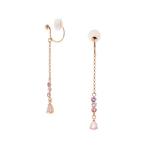イヤリング K10PG ローズクォーツ イヤリング レディース