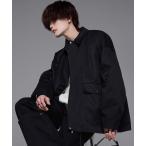 メンズ アウター military flight zip blous