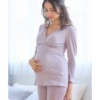 ショッピングマタニティ マタニティ 裏起毛スムース カシュクール授乳インナー（マタニティ/授乳服）入院準備 出産準備 産前 産後